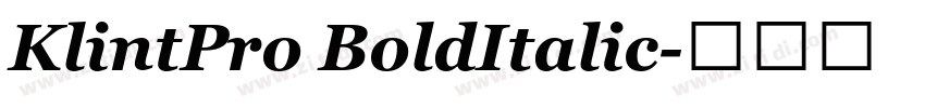 KlintPro BoldItalic字体转换 KlintPro BoldItalic字体转换